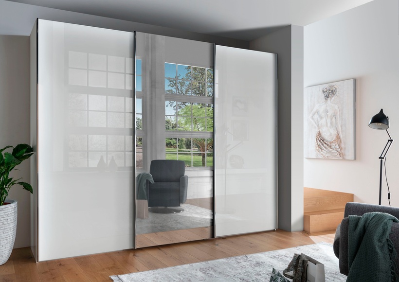 WIEMANN Schwebetürenschrank »Monaco«, hochwertige Glas- und Spiegelfront