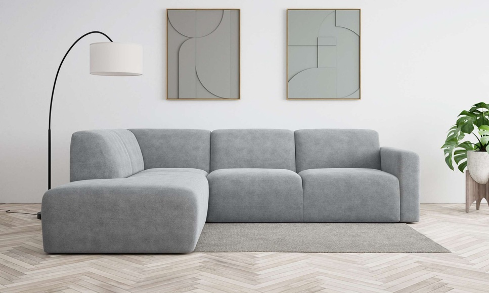 andas Ecksofa »Tvinnum«, Breite 255 cm, L-Form, Struktur weich, Chenille, mit Komfortschaum