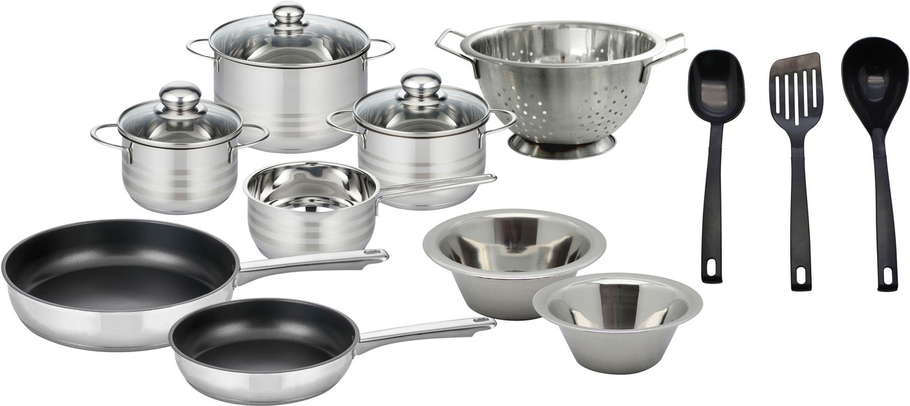 Elo Basic Topf-Set, Edelstahl, (Set, 17 tlg.), Induktion