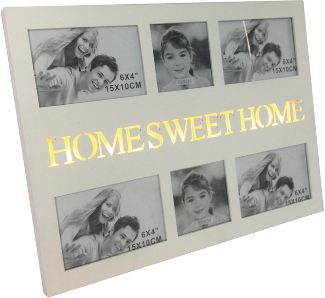Home affaire LED-Bilderrahmen für 6 Bilder