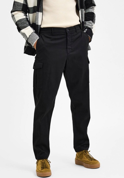 Selected Cargohose in schwarz für Herren, Größe: 31-32. Slimtapered-Wick 172 Cargo