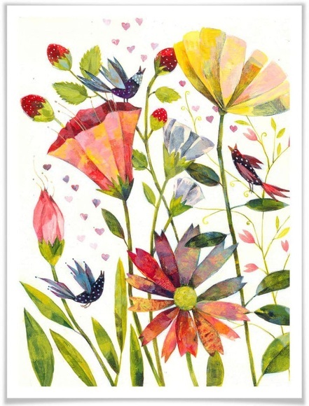 Wall-Art Poster »Märchen Wandbilder Wilde Sommerwiese«, Landschaft, (1 St.), Poster, Wandbild, Bild, Wandposter