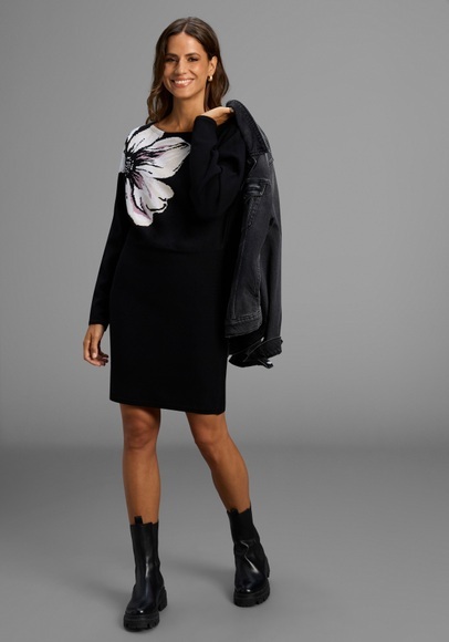 Laura Scott Strickkleid, mit tollem Blumen-Strickmuster - NEUE KOLLEKTION