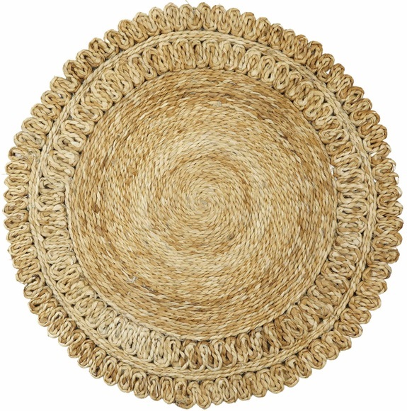 carpetfine Sisalteppich »Juteteppich Luca«, rund, natürliches Pflanzenmaterial von Hand gewebt, Boho Style
