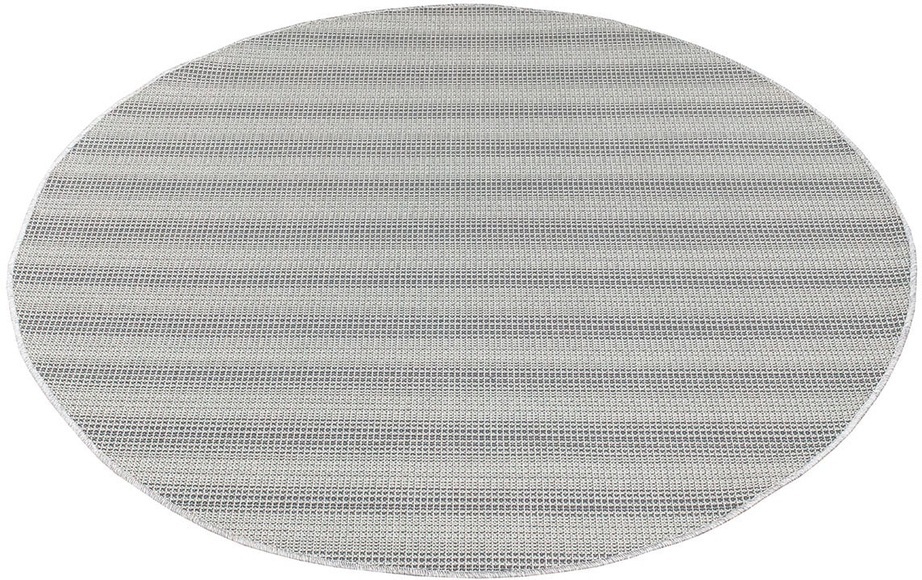 Carpet City Teppich »Palm«, rund, 5 mm Höhe, Wetterfest & UV-beständig, für Balkon, Terrasse, Flur, Küche, flach gewebt