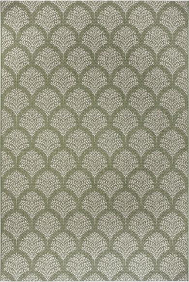 White Label - Teppich In-& Outdoor - 80 x 150 cm; - Grün Creme