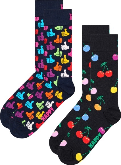 Happy Socks Socken, (2 Paar), Cherry & Thumbs Up Socks