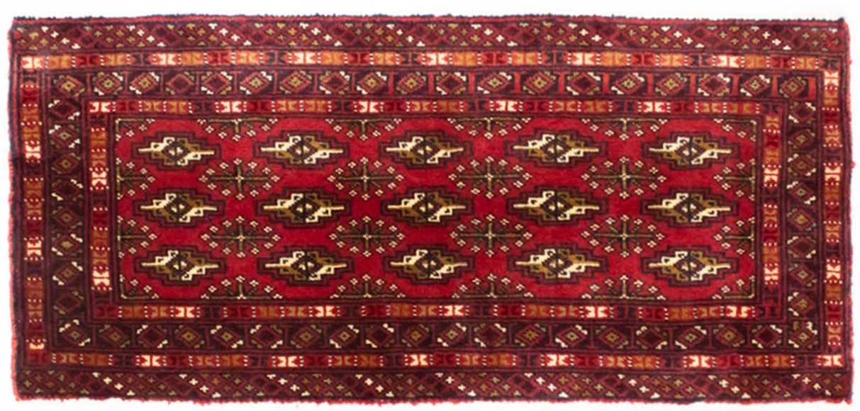 morgenland Wollteppich »Turkaman Teppich handgeknüpft rot«, rechteckig, 8 mm Höhe