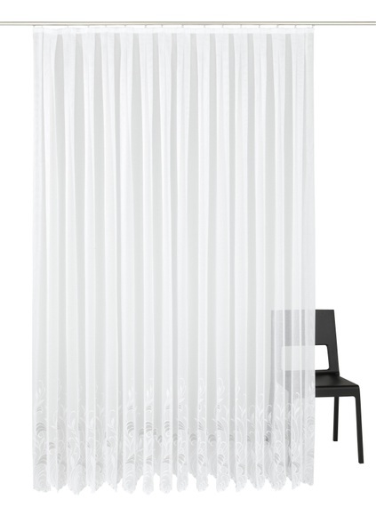 Weckbrodt Gardine »Jacqu«, (1 St.), halbtransparent, Polyester, Strukturmuster, Motiv, nach Mass