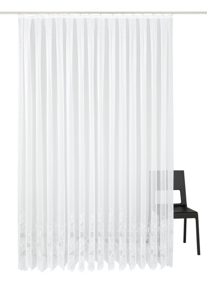 Weckbrodt Gardine »Jacqu«, (1 St.), halbtransparent, Polyester, Strukturmuster, Motiv, nach Mass