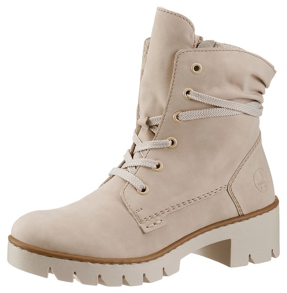 Rieker Damen Schnürboot Beige
