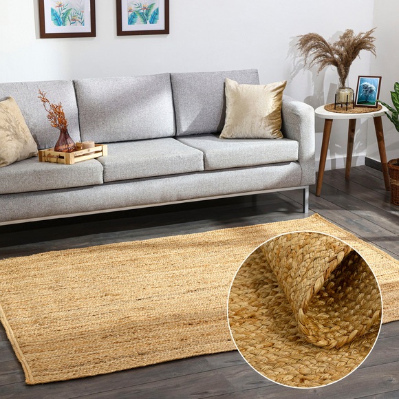 Myflair Möbel & Accessoires Teppich »Kollektion Lola«, rechteckig, Wendeteppich, handgeflochten, Naturfaser, Boho-Style, Wohnzimmer