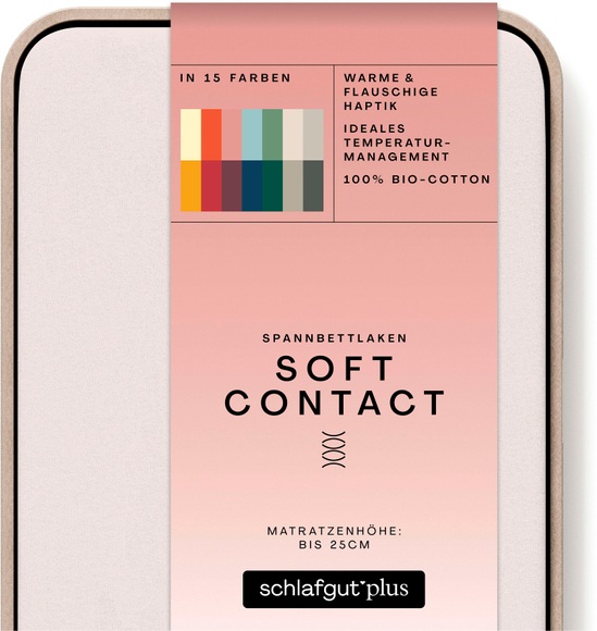 Schlafgut Spannbettlaken »Soft Contact«, (1 St.), 100% Bio Baumwolle