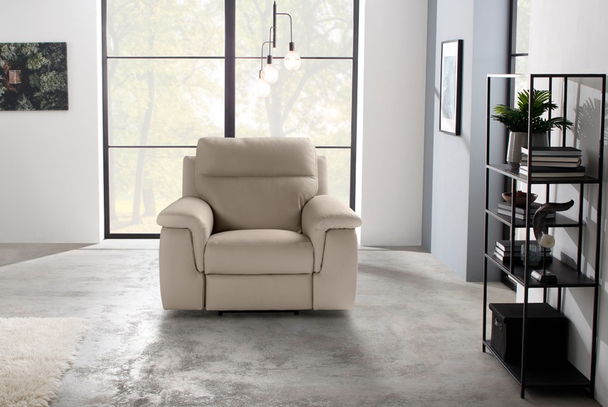 Nicoletti Home Sessel »Alan«, inklusive Fussstütze, wahlweise mit Relaxfunktion, Breite 115 cm