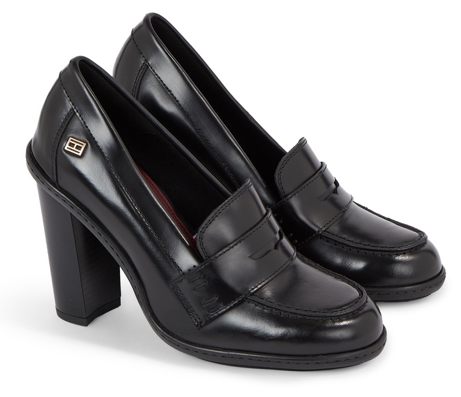 Tommy Hilfiger High-Heel-Pumps »TOMMY ESSENTIAL LOAFER PUMP«, mit modischem Zierriegel