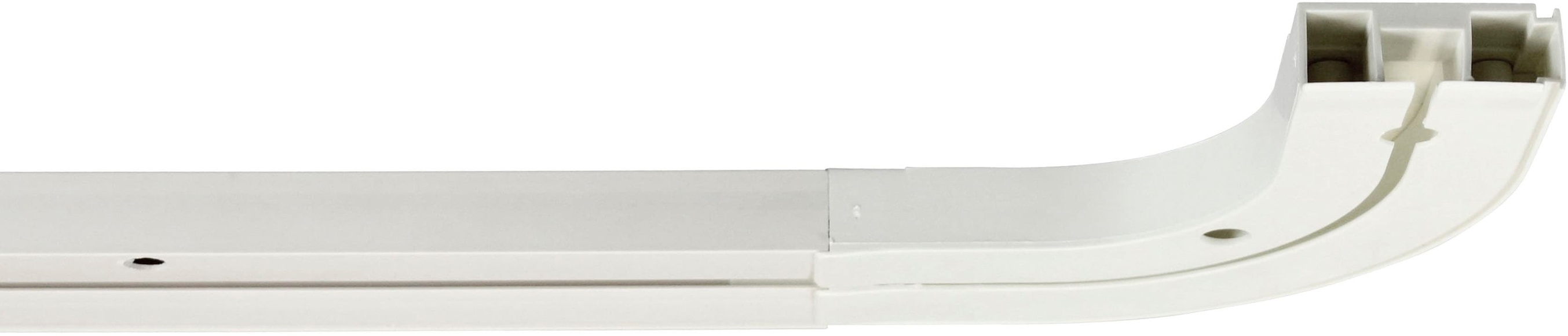 GARESA Gardinenschiene »Kunststoffschiene CREDO«, 1 läufig-läufig, Wunschmasslänge, seitlich mit Rundbögen (kein Spalt zwischen Vorhang und Wand!)