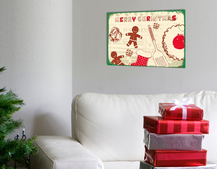 queence Metallbild »Merry Christmas«, (1 St.), Stahlschilder