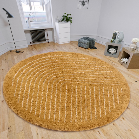 HANSE Home Hochflor-Teppich »Dion«, rund, Hochflor, Shaggy, pflegeleicht, flauschig, weich