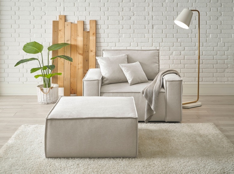 andas Loveseat »Finnley«, (2 St.), Loveseat und Hocker im Set, passend zur Polster-Serie Finnley