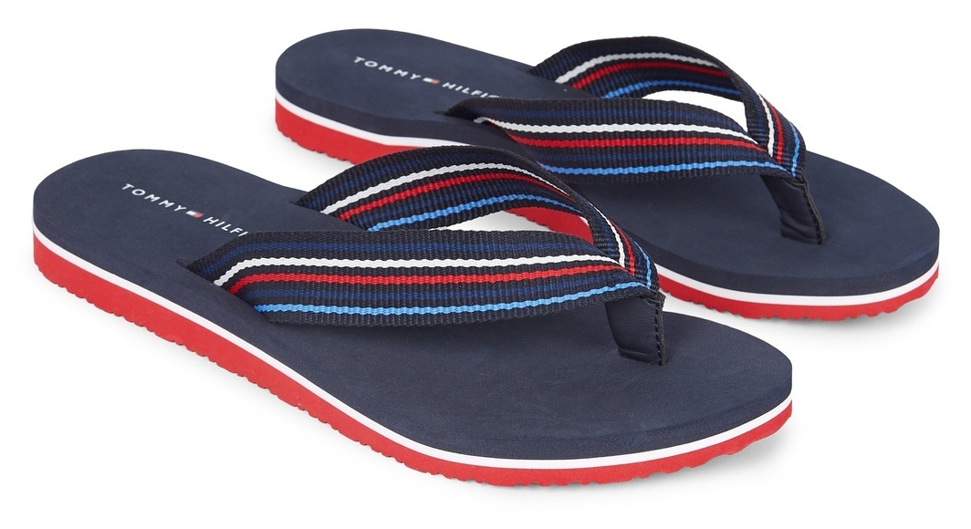 Tommy Hilfiger Zehentrenner »TH STRIPES BEACH SANDAL«