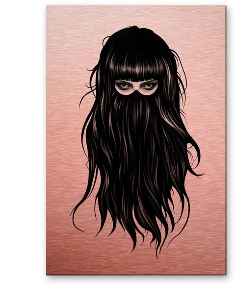 Wall-Art Metallbild »Kupferoptik Metallschild It Girl«