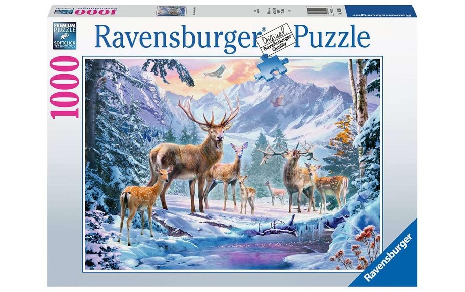 Ravensburger Puzzle »Rehe und Hirsche im Winter«, (1000 tlg.)