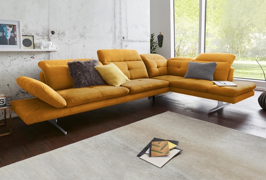 exxpo - sofa fashion Ecksofa, inkl. Kopf- bzw. Rückenverstellung und Armteilverstellung