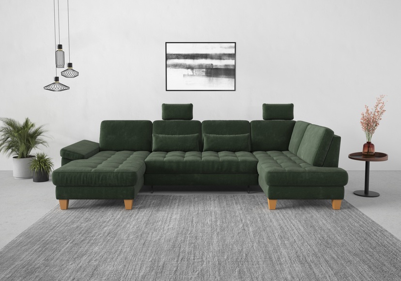 sit&more Wohnlandschaft, wahlweise mit Bettfunktion, Bettkasten, Sitztiefenverstellung