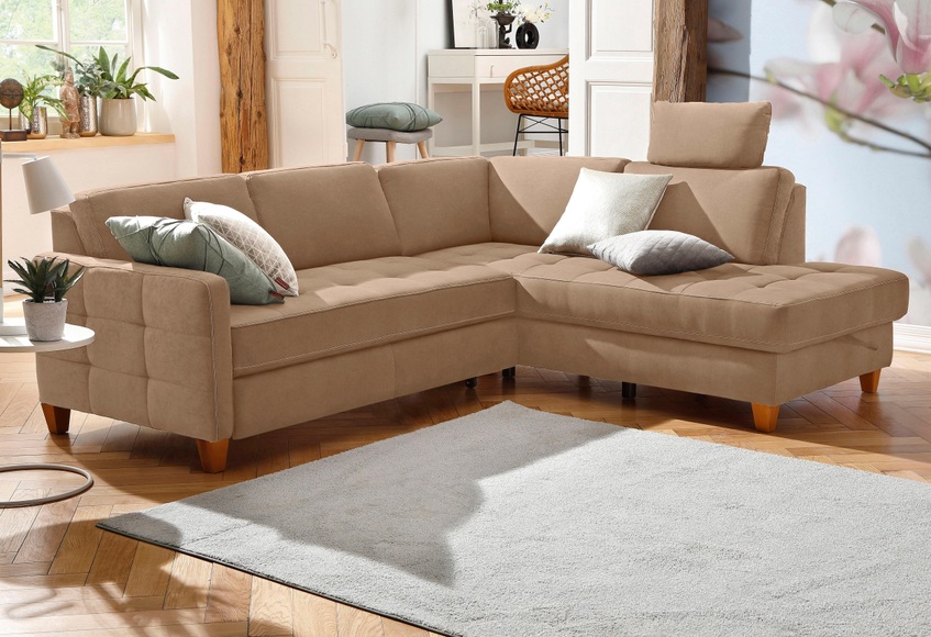 Home affaire Ecksofa »Earl«, wahlweise auch mit Bettfunktion oder Bettfunktion mit Bettkasten