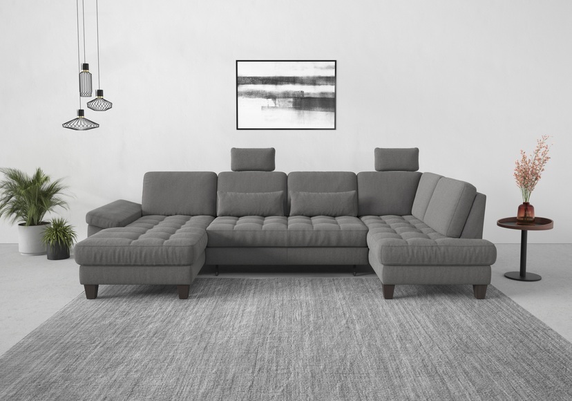 sit&more Wohnlandschaft, wahlweise mit Bettfunktion, Bettkasten, Sitztiefenverstellung
