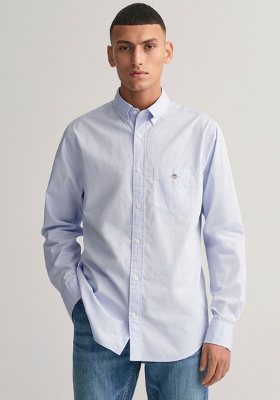 Gant Langarmhemd »REG POPLIN SHIRT«, mit Label Stickerei auf der Brusttasche