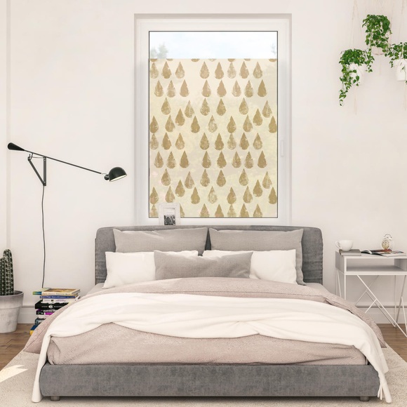 LICHTBLICK Fensterfolie »Fensterfolie selbstklebend, Sichtschutz, Goldfarbenen Drops - Goldfarben«