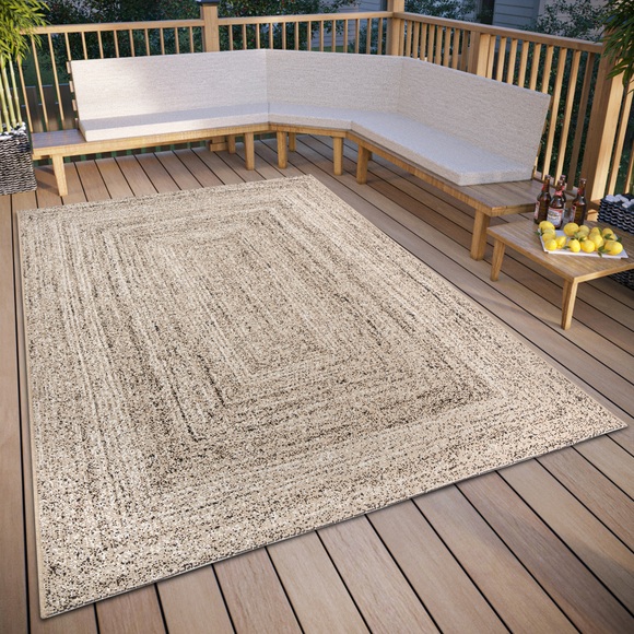 ELLE DECORATION Teppich »Jules«, rechteckig, In und Outdoor, Flachgewebe, wetterfest, pflegeleicht, robust