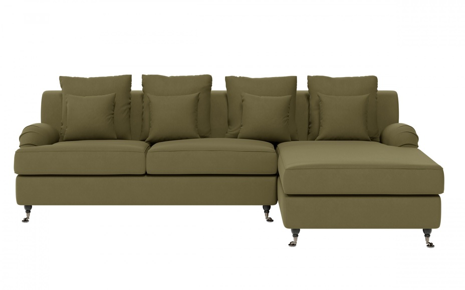 Guido Maria Kretschmer Home&Living Ecksofa »NORIN«, (2 St.), zwei Fussarten: vorne - Rollen, hinten - Holzfüsse