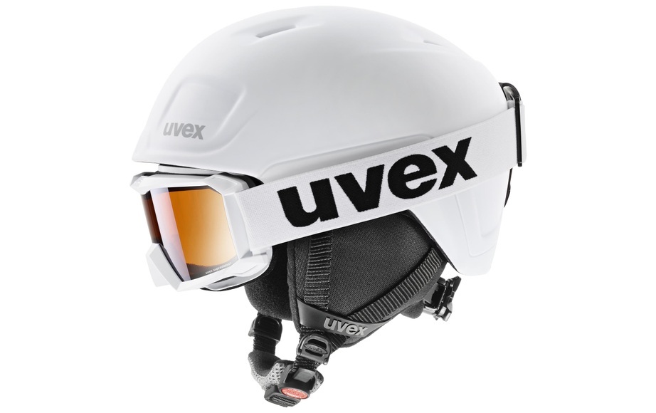 Uvex Heyya Pro Set Skihelm - white - black mat