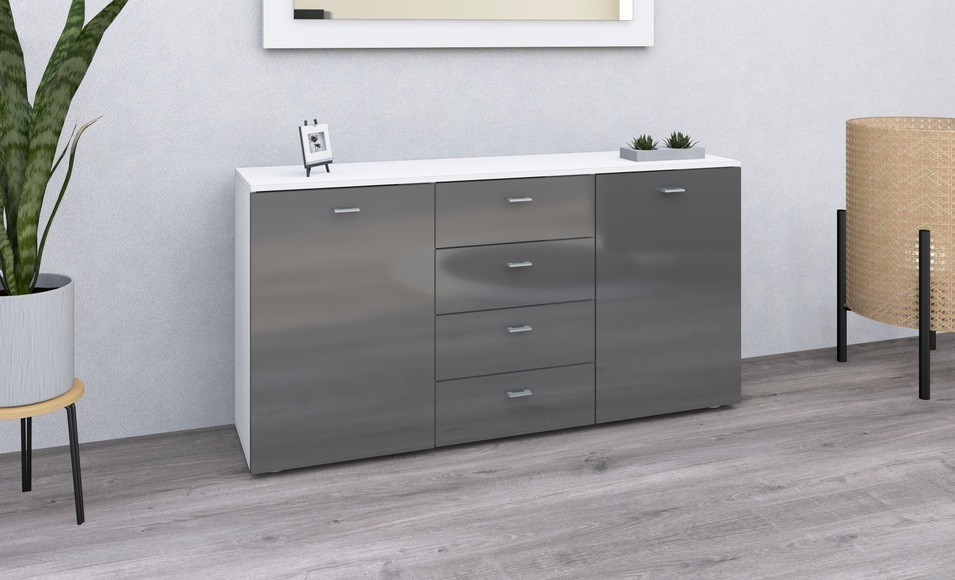 borchardt Möbel Sideboard »Scala, Breite 139 cm,«, höhenverstellbare Einlegeböden, kleine Griffe