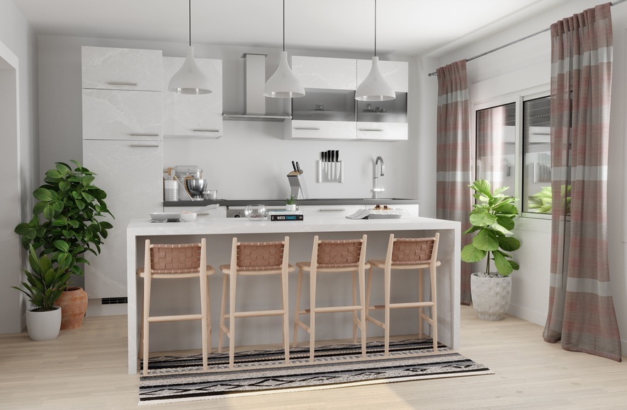 HOMING Gardine »Kadin«, (1 St.), Streifen, modern, Farbverlauf, Wohnzimmer, Schlafzimmer