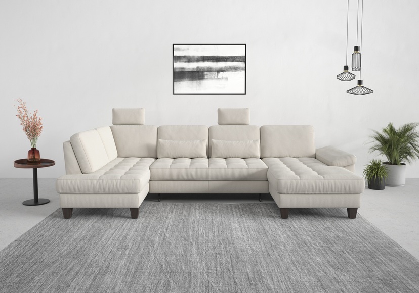 sit&more Wohnlandschaft, wahlweise mit Bettfunktion, Bettkasten, Sitztiefenverstellung