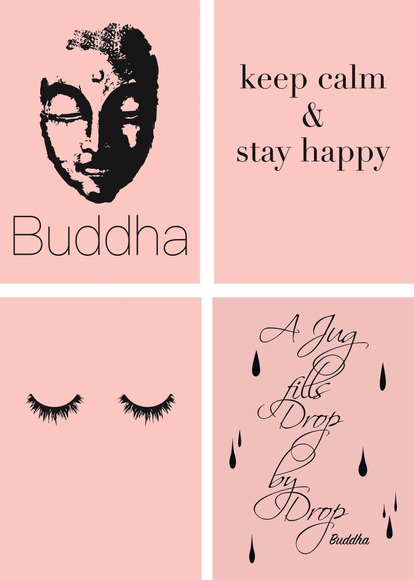 Artland Poster »Buddha Ruhe Wimpern Tropfen«