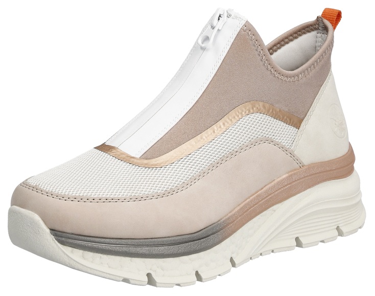 Rieker Schlupfboots, Keilabsatz, Freizeitschuh, High Top-Sneaker, Reissverschluss