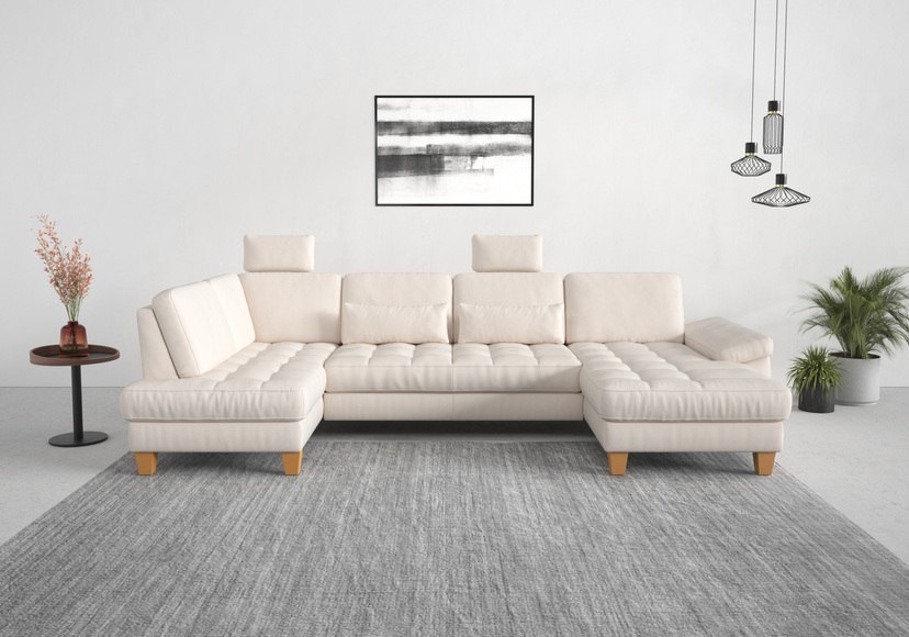 sit&more Wohnlandschaft, wahlweise mit Bettfunktion, Bettkasten, Sitztiefenverstellung