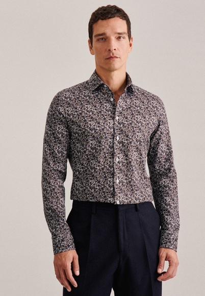 seidensticker Businesshemd »Slim«, Slim Langarm Kentkragen Floral