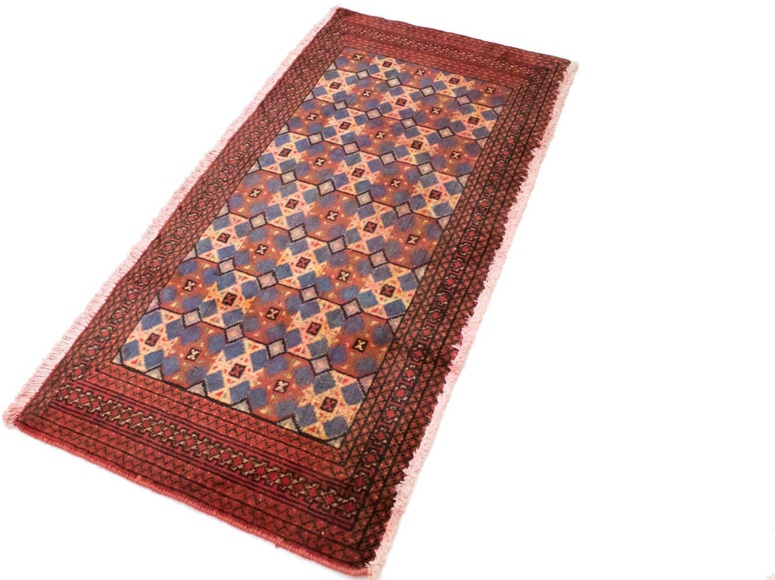 morgenland Wollteppich »Turkaman Teppich handgeknüpft rot«, rechteckig, 8 mm Höhe