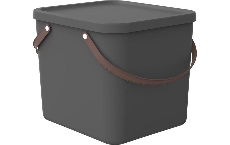 ROTHO - Aufbewahrungsbox ALBULA - anthrazit - recyceltes Material - 36/40/34 cm