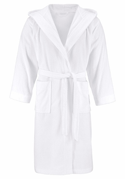 Bruno Banani Unisex-Bademantel »Robby«, (1 St.), Damen & Herren, lang, Bademantel aus 100% Baumwolle,Taschen und Kapuze