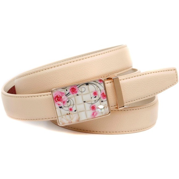 Anthoni Crown 2, 5 cm Stilvoller Gürtel in Beige mit Sommerfeeling