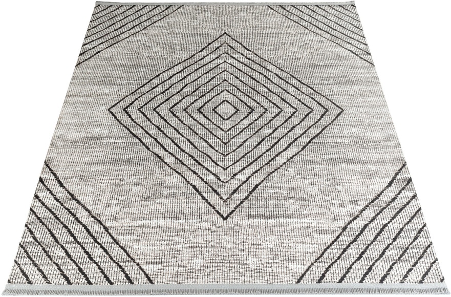 Sehrazat Teppich »EFE 1010«, rechteckig, 5 mm Höhe, Wohnzimmer, Flachwebteppich, Scandi Style