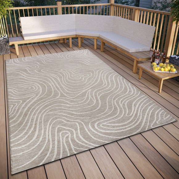 ELLE DECORATION Teppich »Calé«, rechteckig, In und Outdoor, Flachgewebe, wetterfest, pflegeleicht, robust