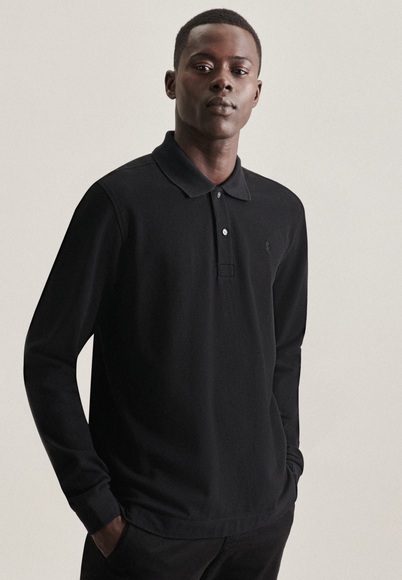 seidensticker Poloshirt »Regular«, Langarm Kragen Uni