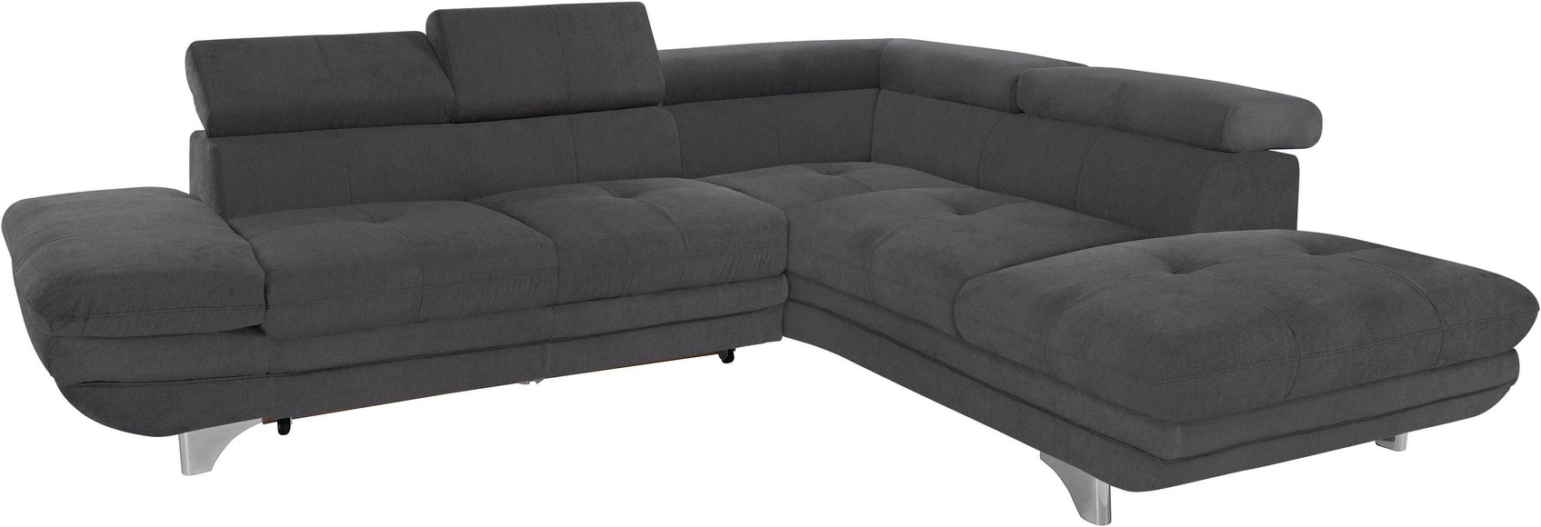 COTTA Ecksofa, inklusive Kopf- und Armteilverstellung, wahlweise mit Bettfunktion